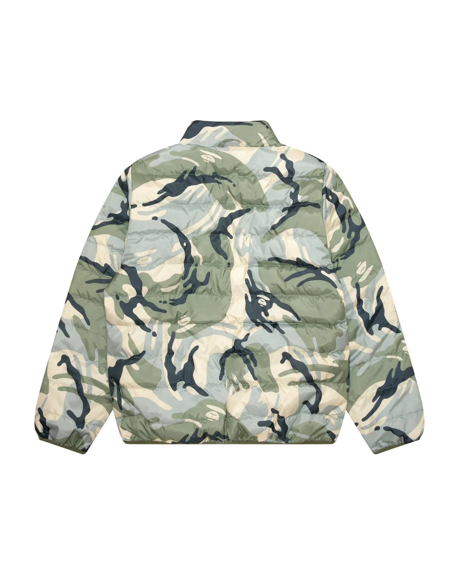 Moonface logo hooded down jacket