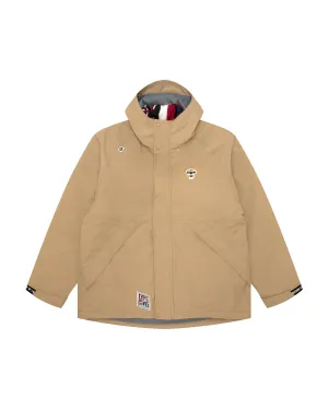 Moonface logo hooded down jacket