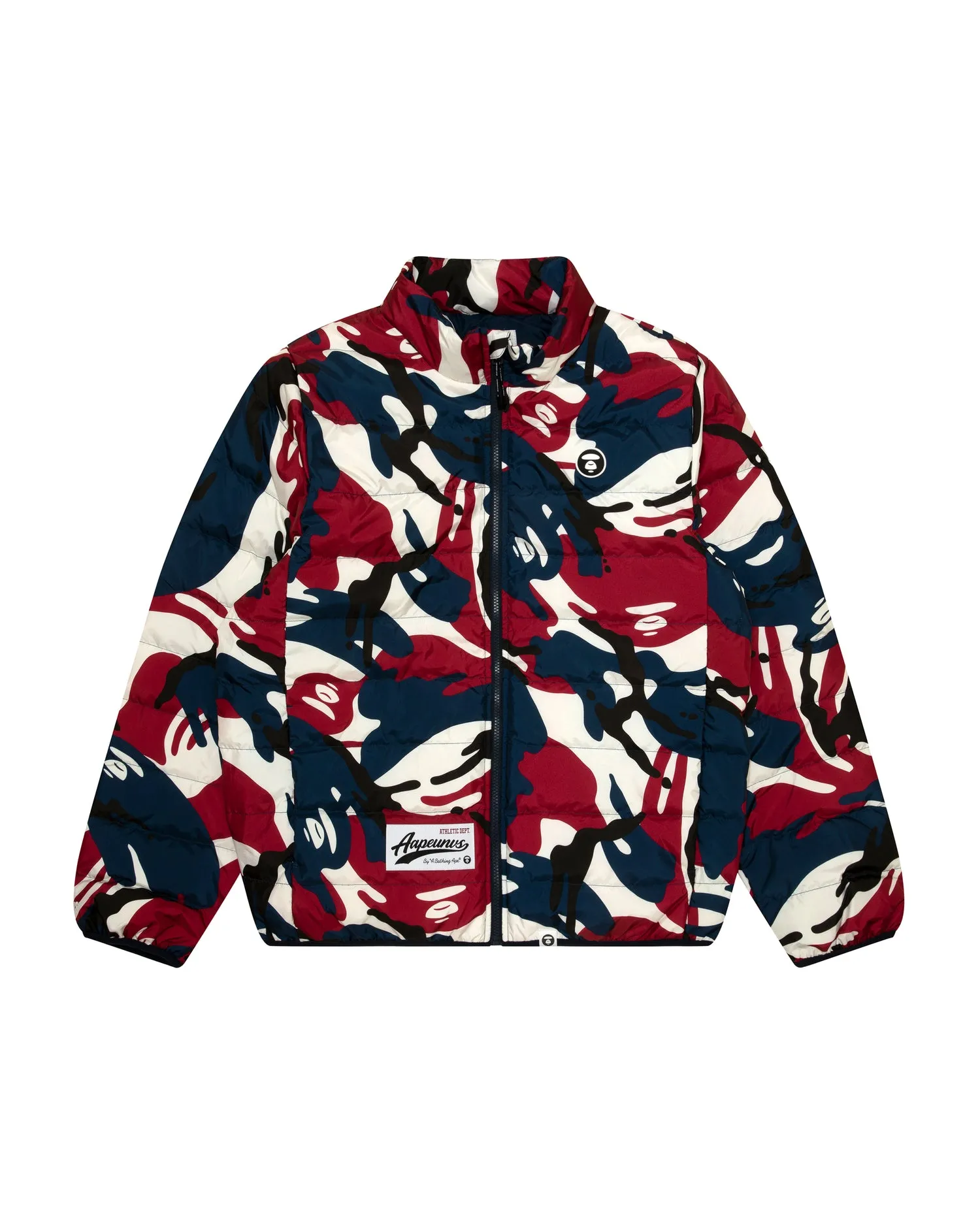 Moonface logo hooded down jacket