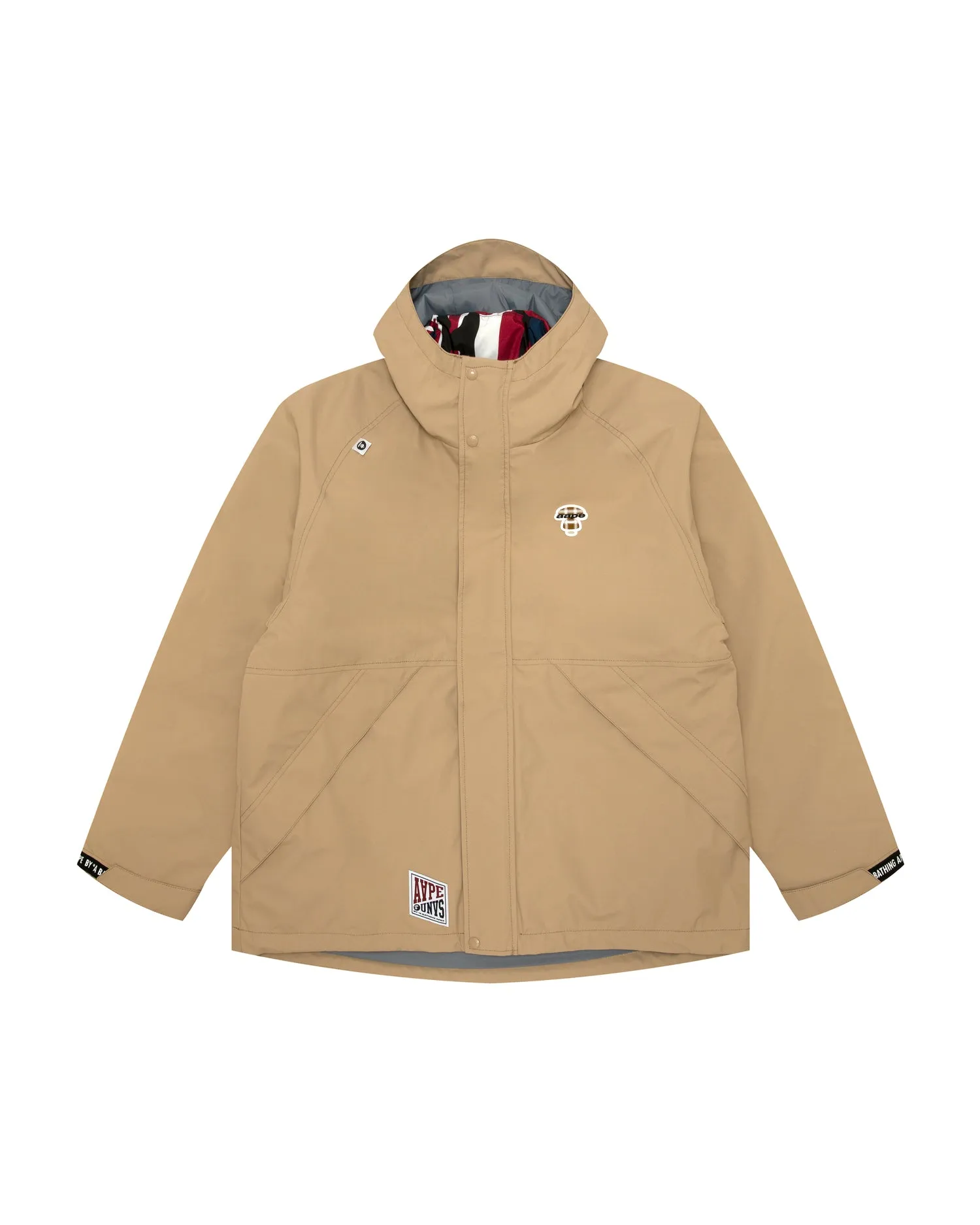Moonface logo hooded down jacket