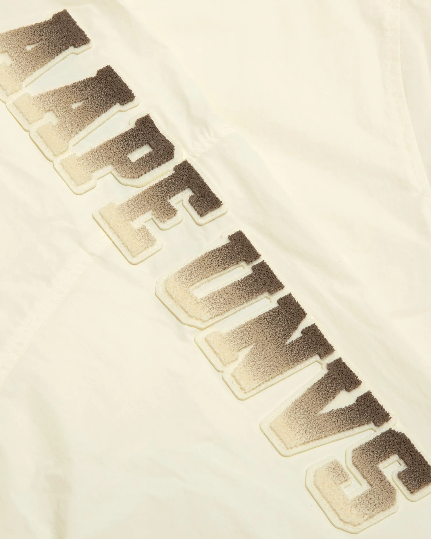 Moonface logo stripe hooded jacket