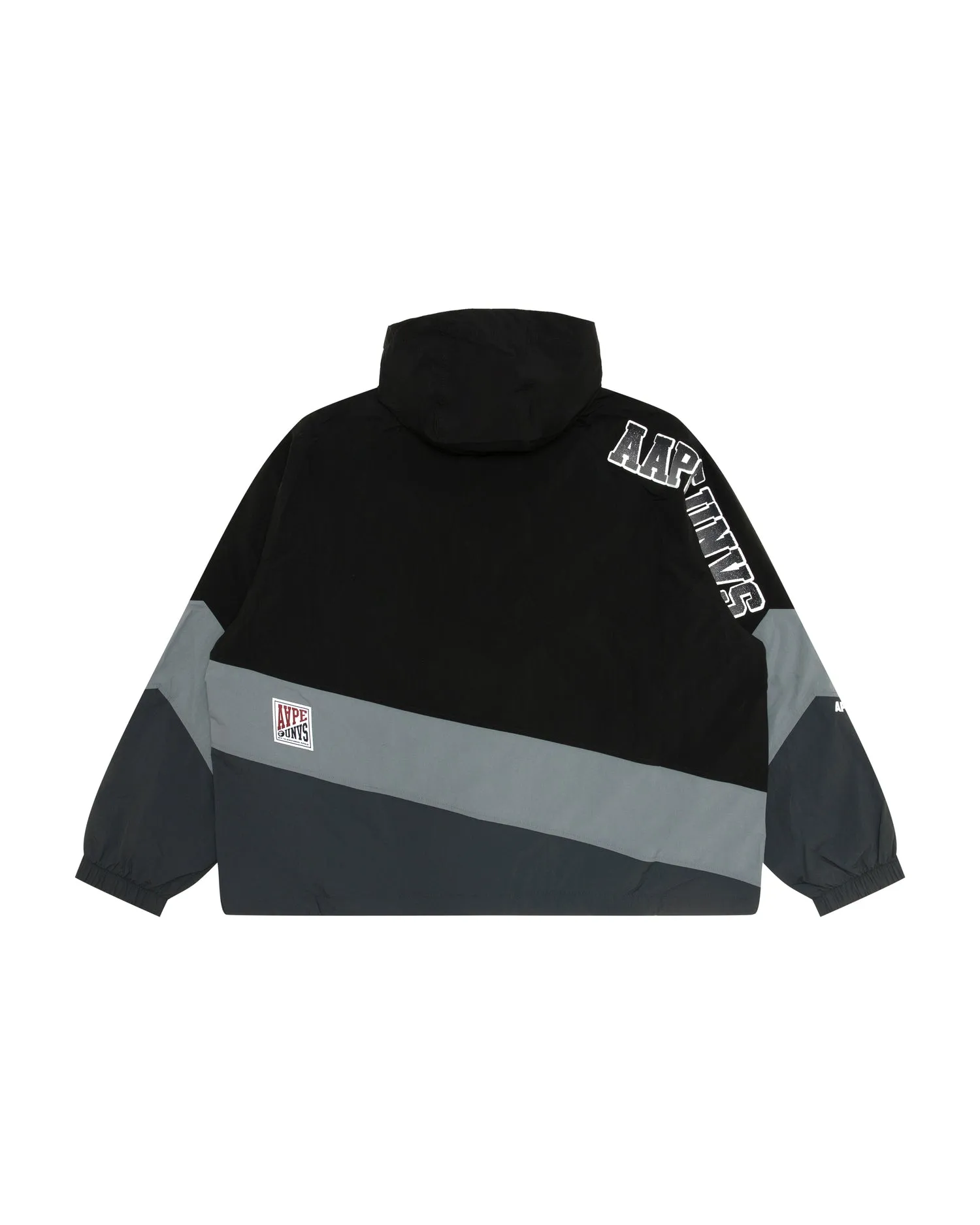 Moonface logo stripe hooded jacket