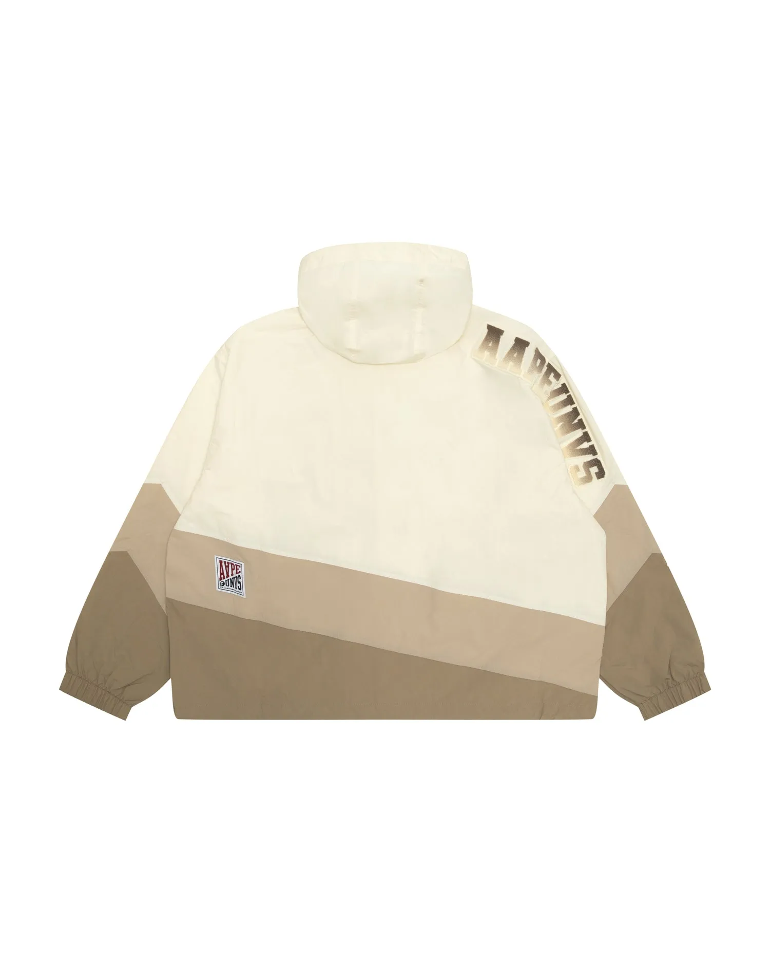 Moonface logo stripe hooded jacket