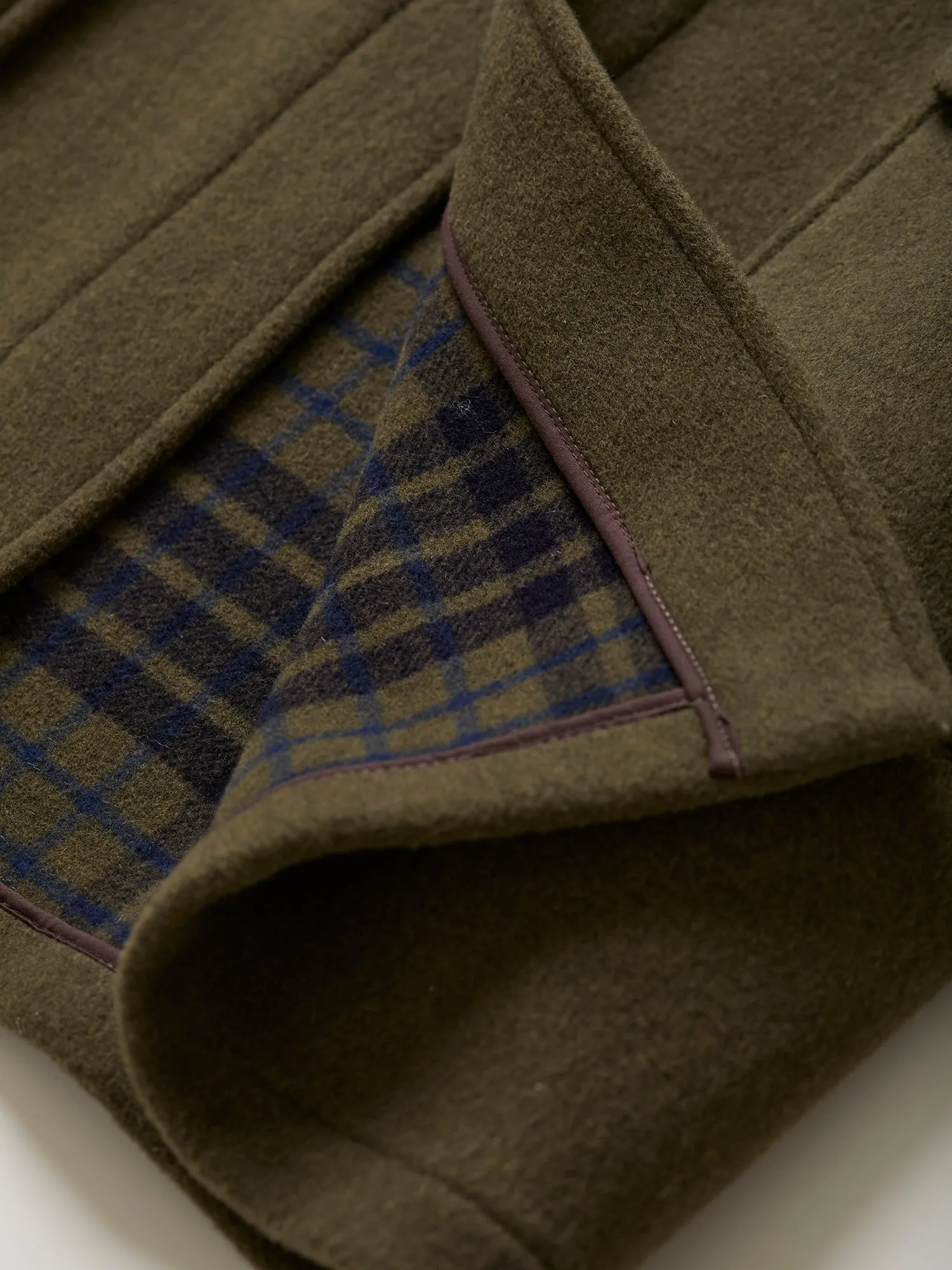 Morris Duffle Coat Loden/Check