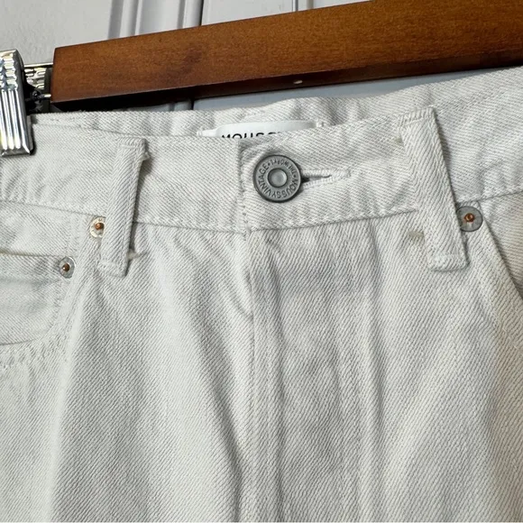 Moussy Vintage Jester Jean Shorts Saab Japan Raw Hem Distressed Button Fly Sz 27