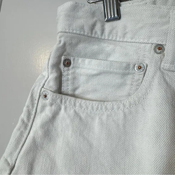 Moussy Vintage Jester Jean Shorts Saab Japan Raw Hem Distressed Button Fly Sz 27