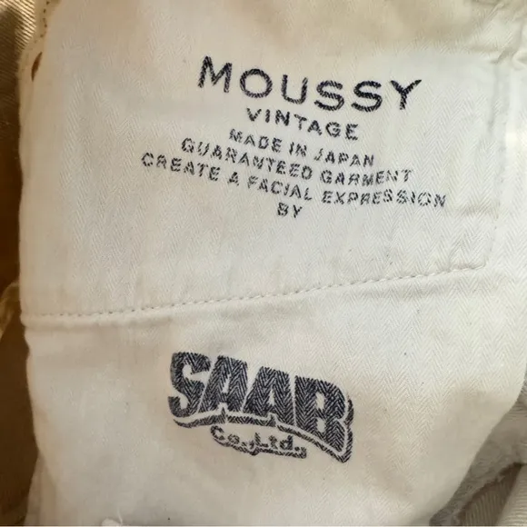 Moussy Vintage Jester Jean Shorts Saab Japan Raw Hem Distressed Button Fly Sz 27