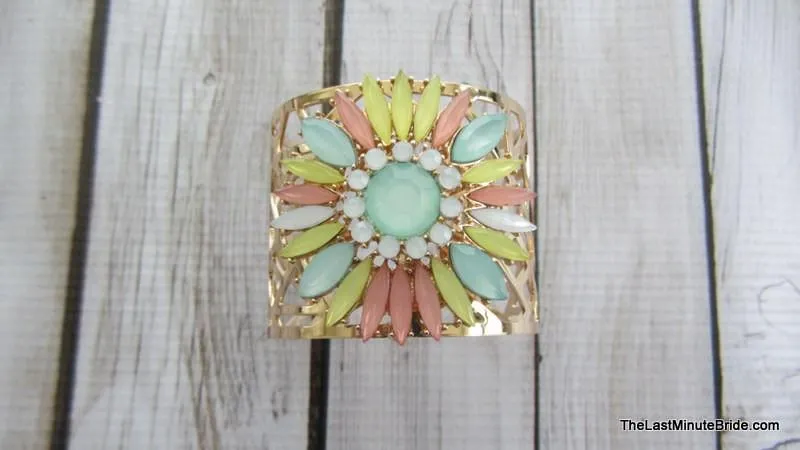 Multi Colored Floral Cuff