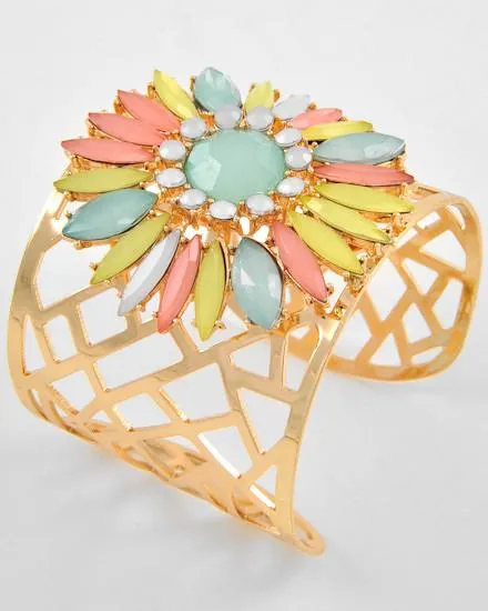 Multi Colored Floral Cuff