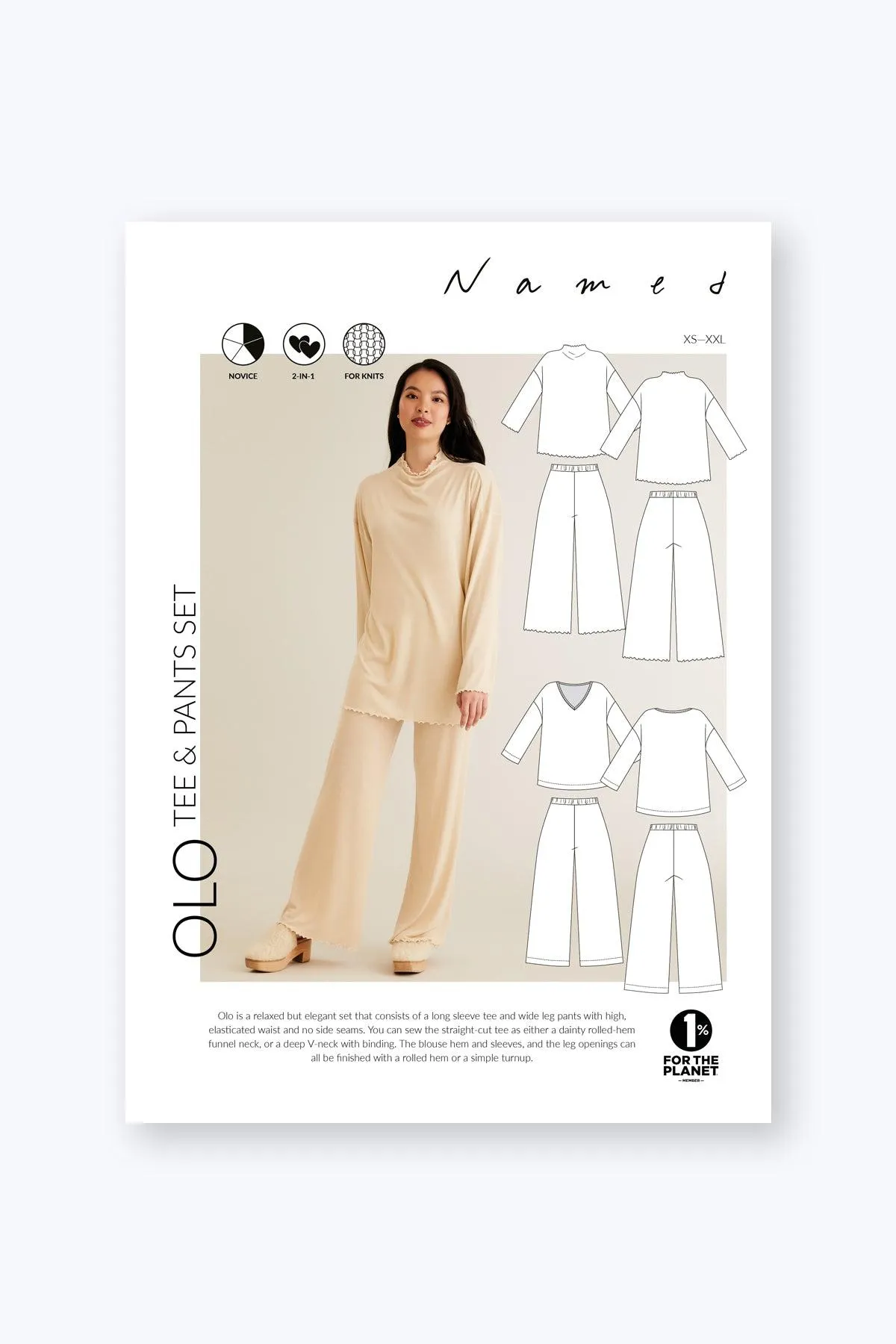 Named Clothing | Olo T-shirt & Pants / Lounge Trousers Set | Sewing Pattern