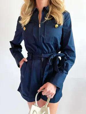Navy Utility Romper