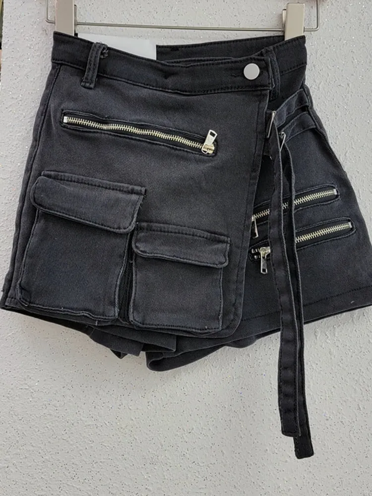 Never Tweaking Denim Cargo Shorts