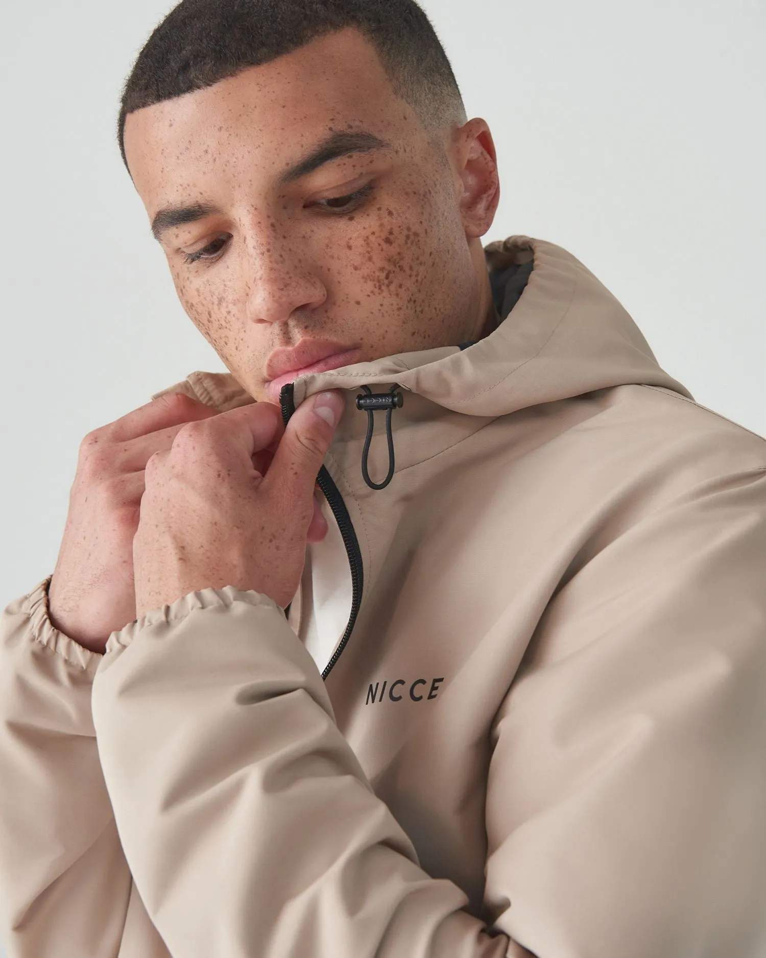 Nicce Core Full Zip Jacket Latte