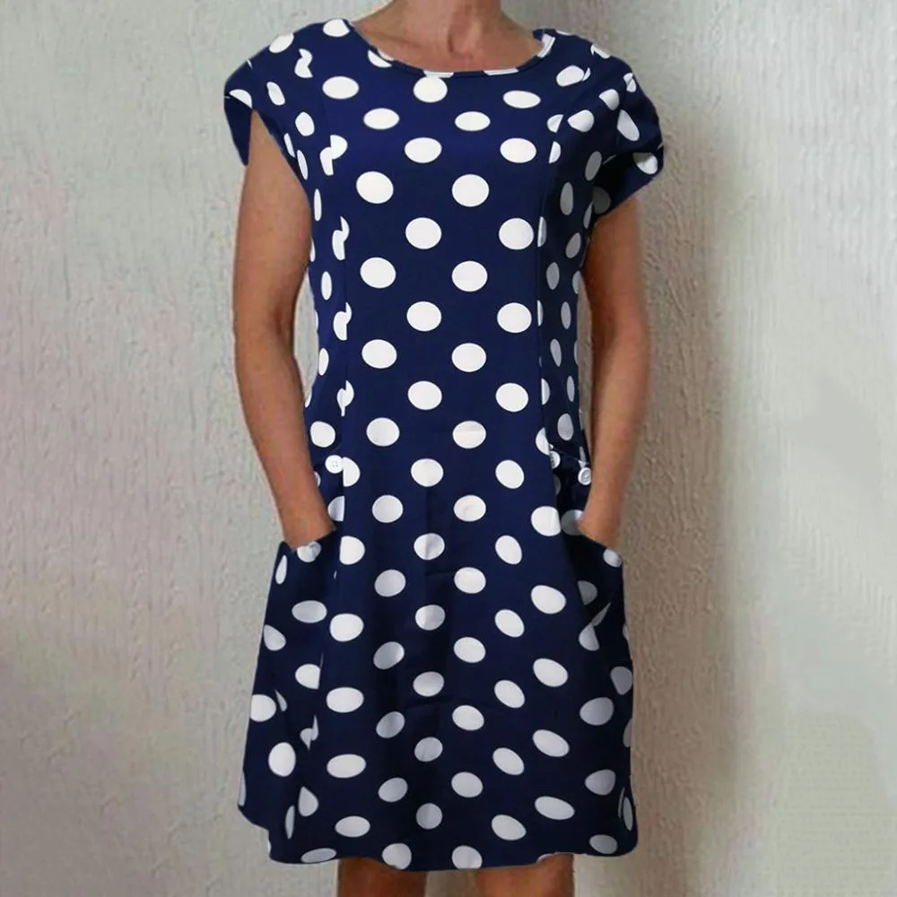 Nika® | Short Sleeve Dress With Polka Dot