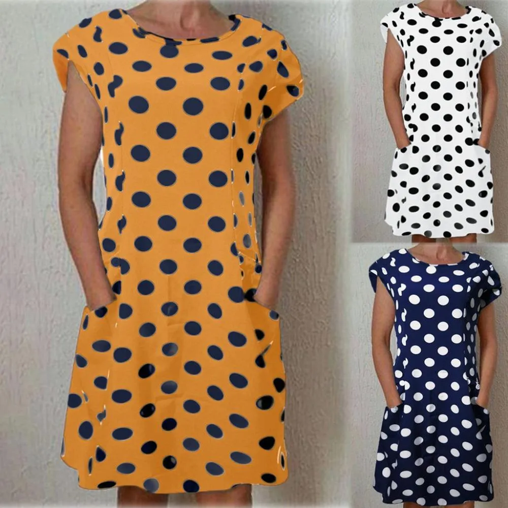 Nika® | Short Sleeve Dress With Polka Dot