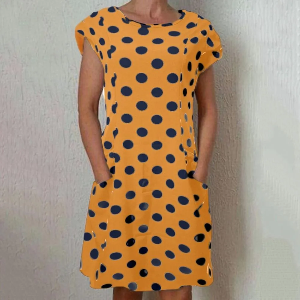 Nika® | Short Sleeve Dress With Polka Dot