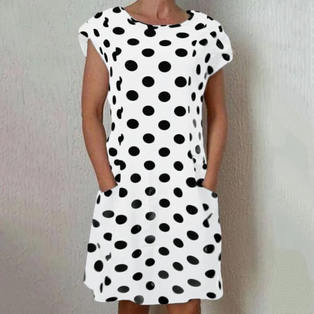 Nika® | Short Sleeve Dress With Polka Dot