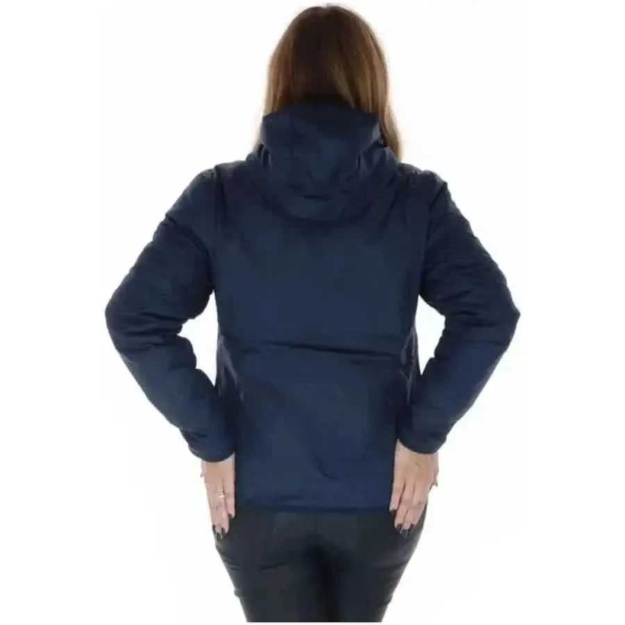 Nike Women's Blue Print Hooded Jacket with Front Pockets