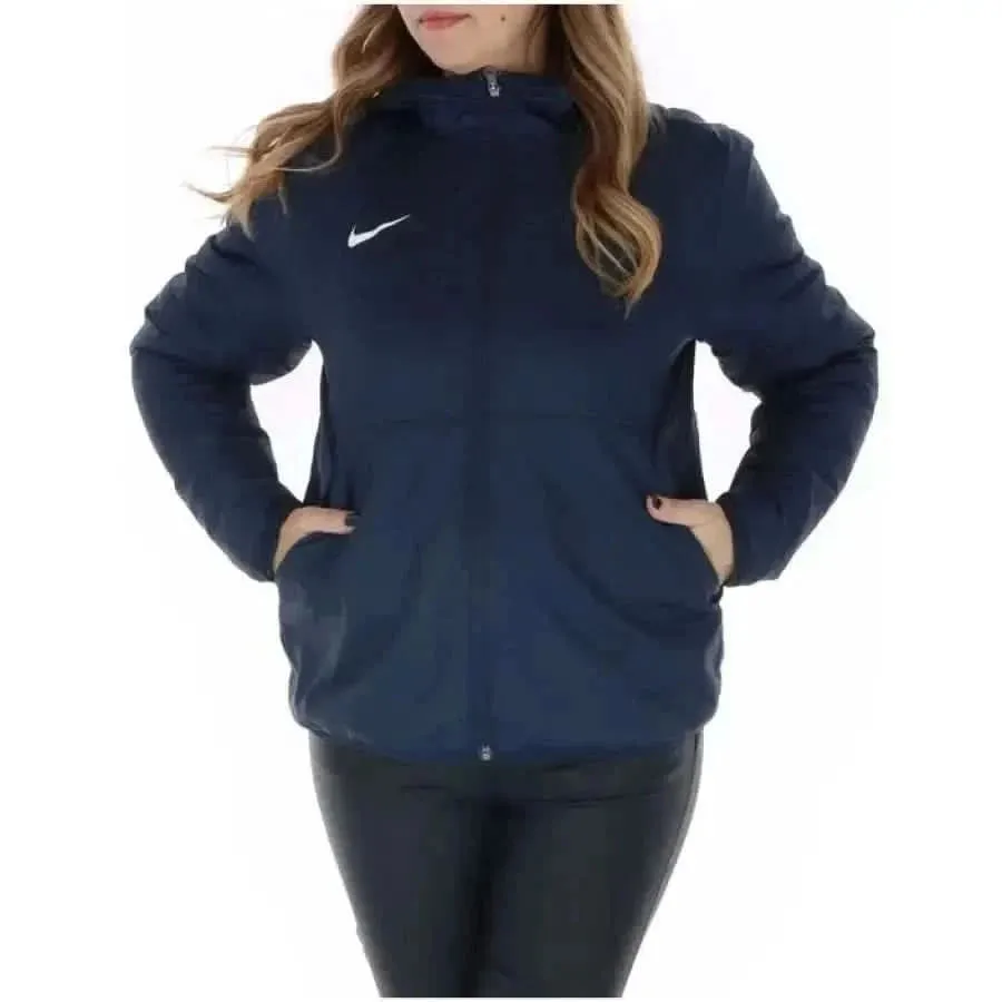 Nike Women's Blue Print Hooded Jacket with Front Pockets