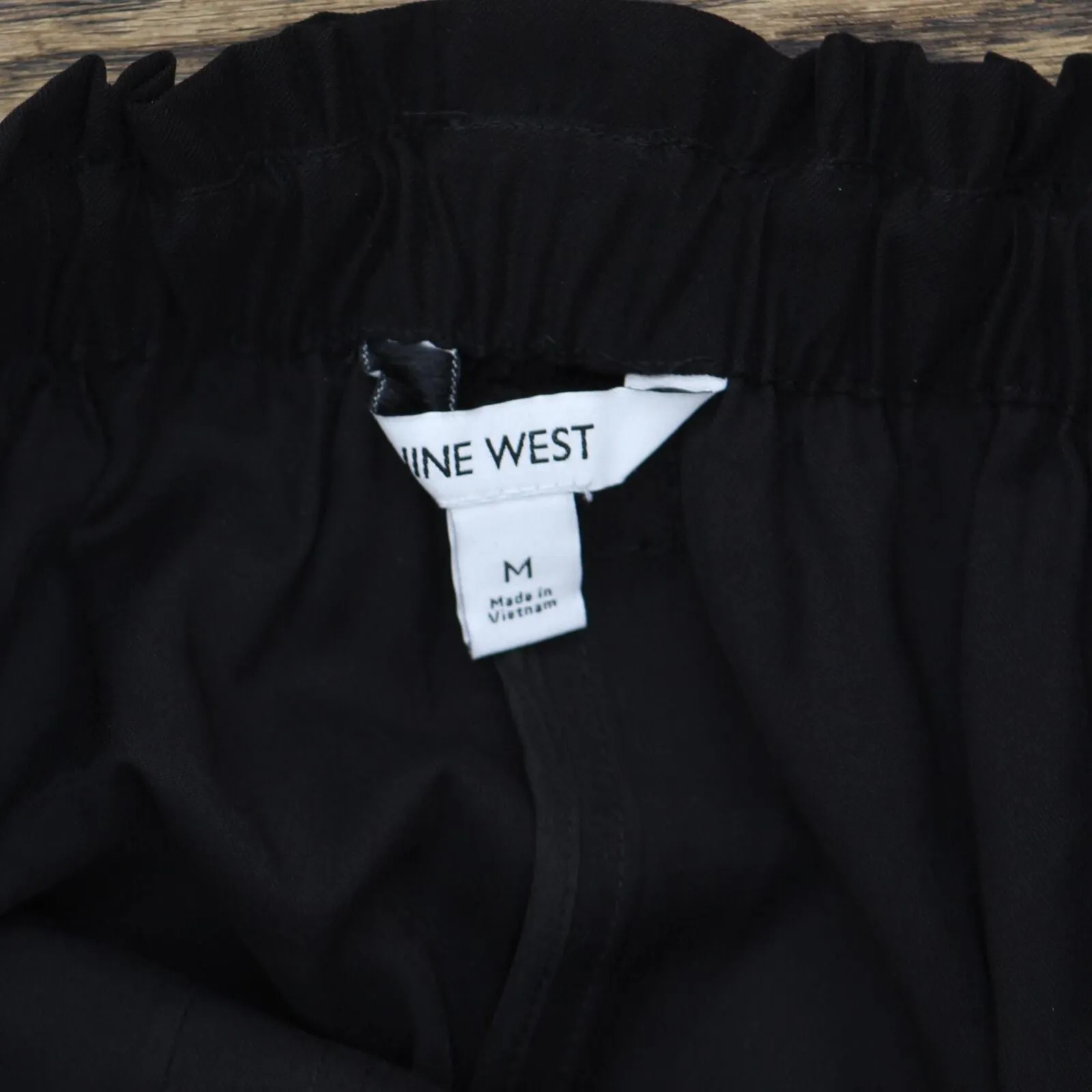 Nine West Womens Belted Paperbag Shorts 165fce65e636d5 Black M