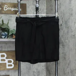 Nine West Womens Belted Paperbag Shorts 165fce65e636d5 Black M
