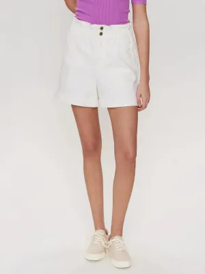Nululu Denim Shorts - White