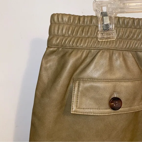 NWT Anthropologie x Avec Les Filles Olive Utility Side-Slant Pockets Shorts L