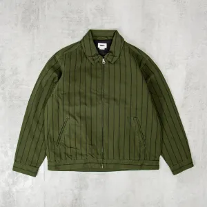 Obey Stripe Zip Up Jacket - Duffle Bag Multi