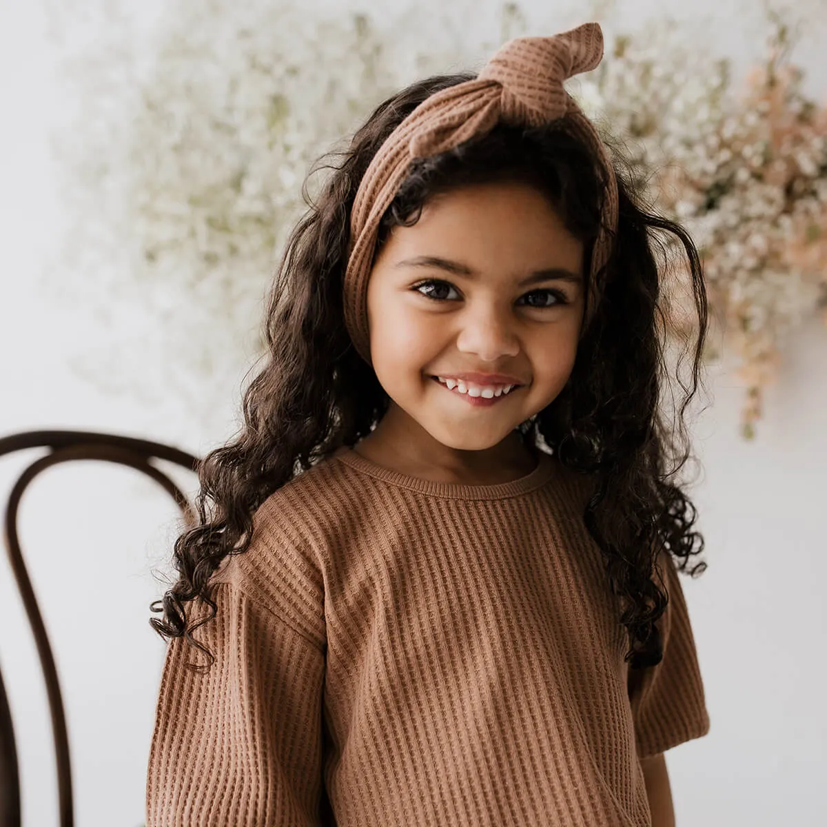 Organic Cotton Waffle Scarlett Puff Sleeve Top - In the Meadow