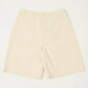orSlow Summer Herringbone Twill Fatigue Shorts - Ecru