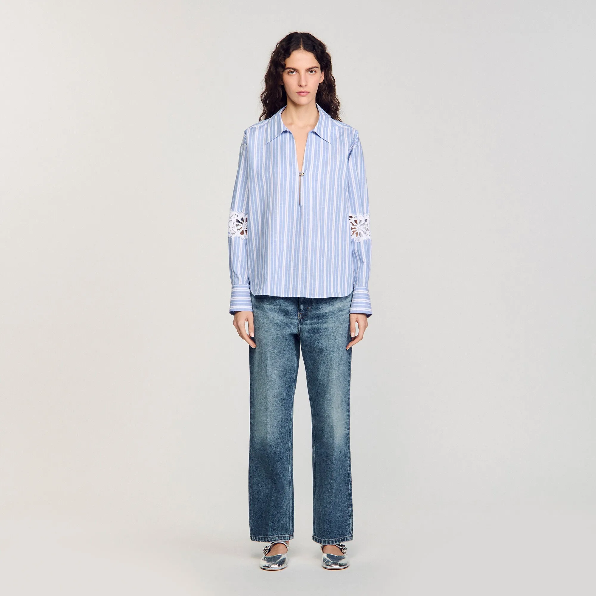 Ortal Striped Shirt Blu / White