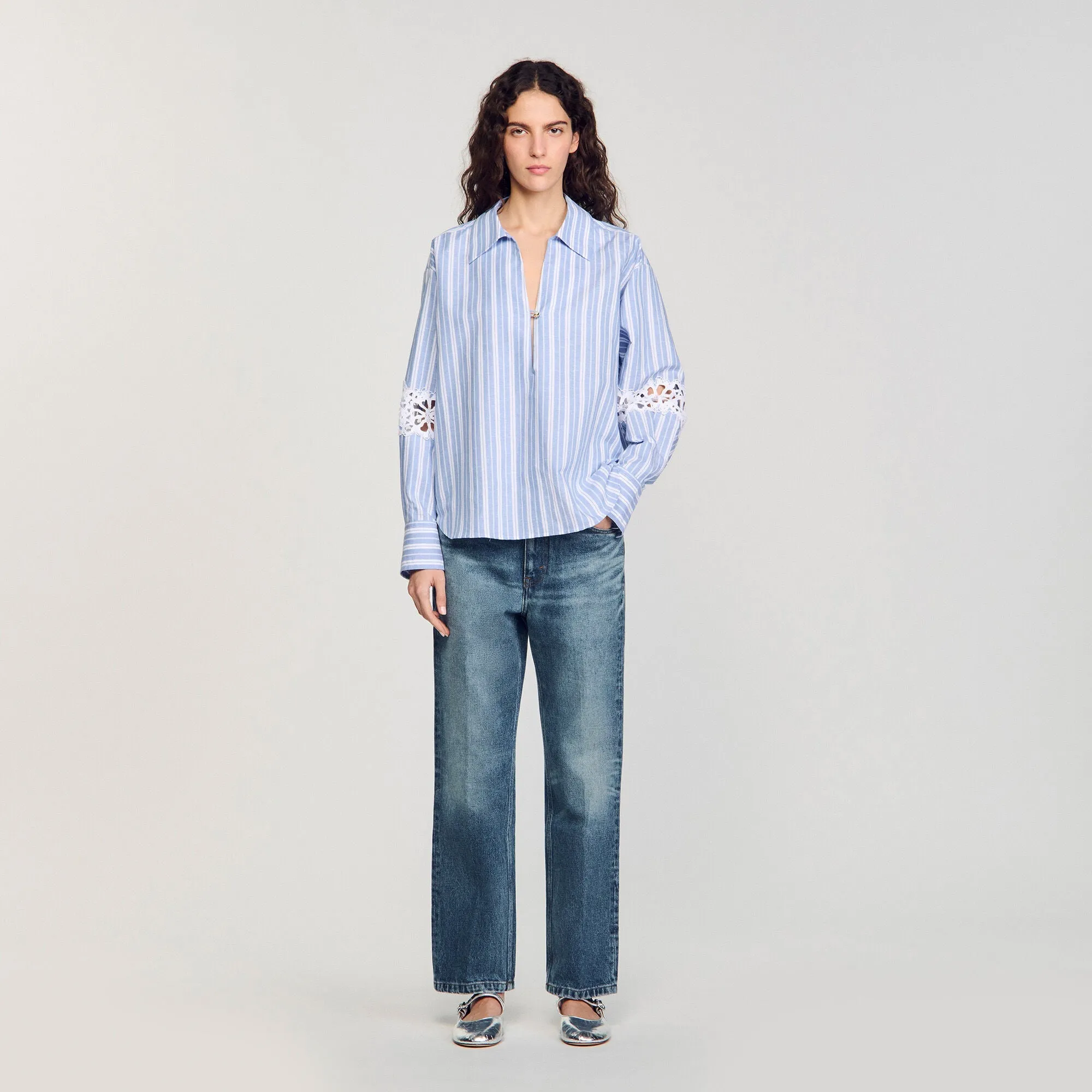 Ortal Striped Shirt Blu / White