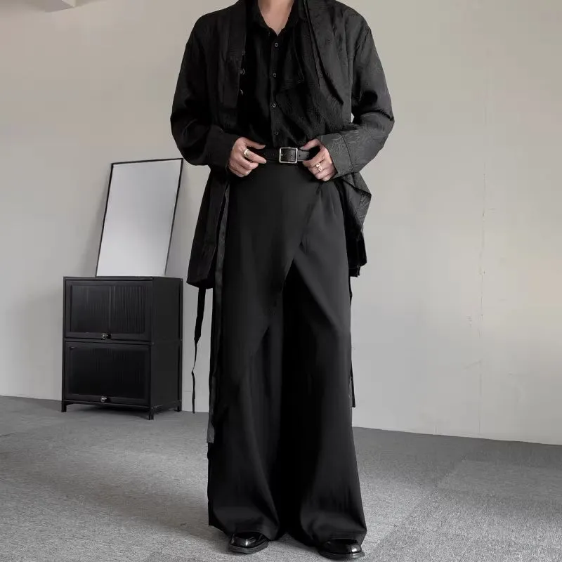 Oversized Patchwork Drapey Layered Trousers