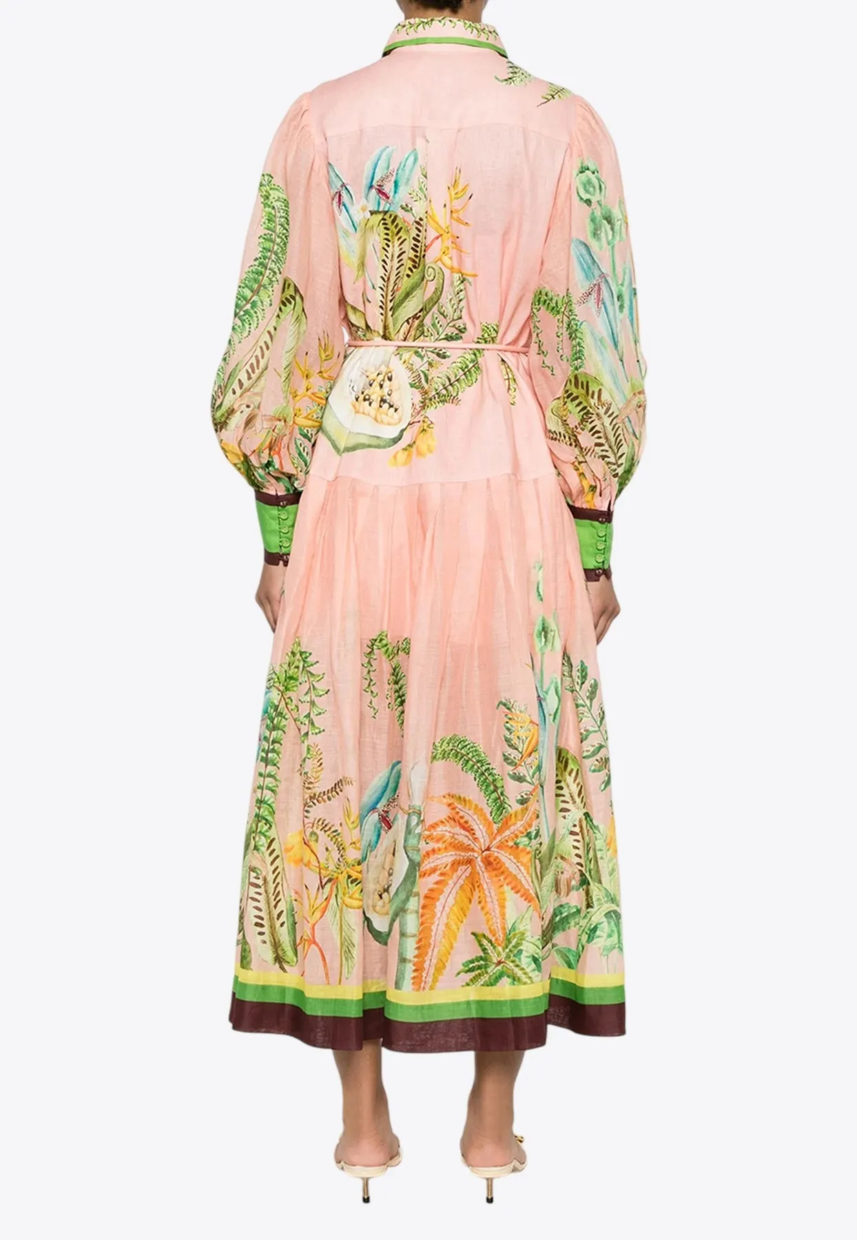 Papaya Printed Midi Shirt Dress
