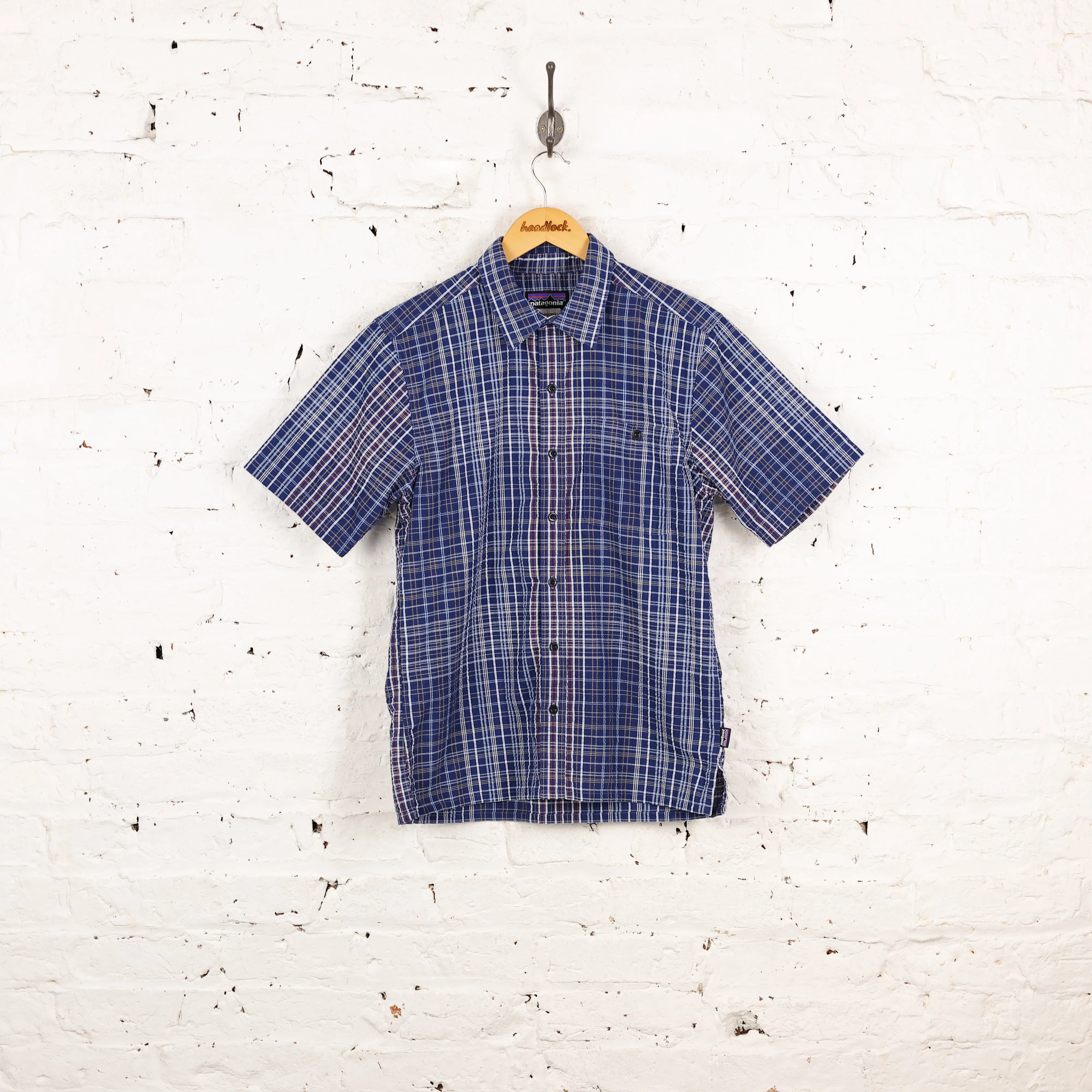Patagonia Short Sleeve Check Shirt - Blue - S