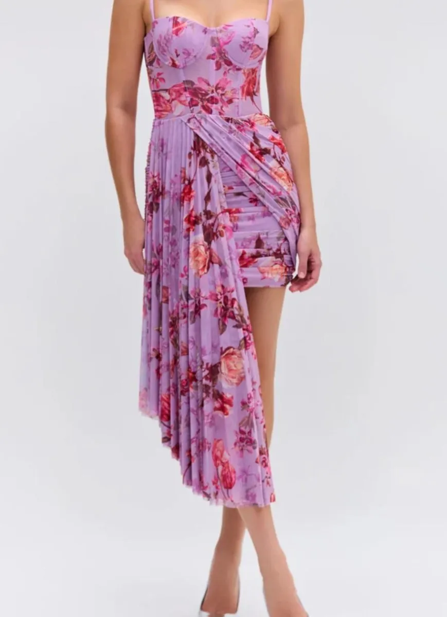 PatBO - Floral Haze Bustier Mini Dress