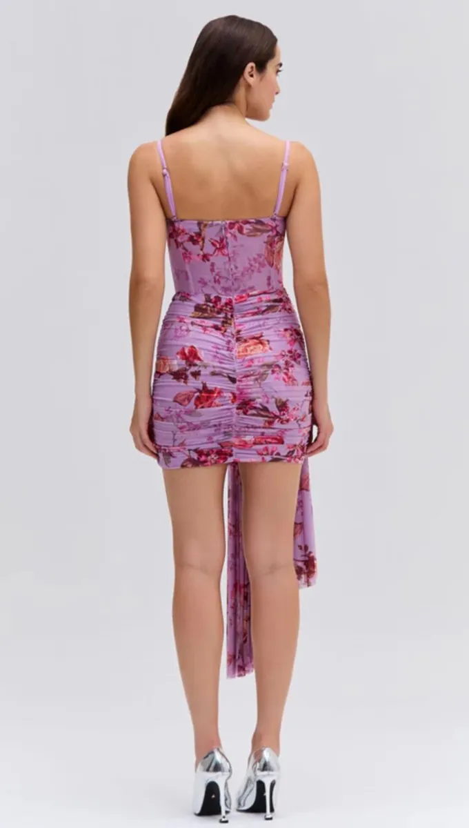 PatBO - Floral Haze Bustier Mini Dress