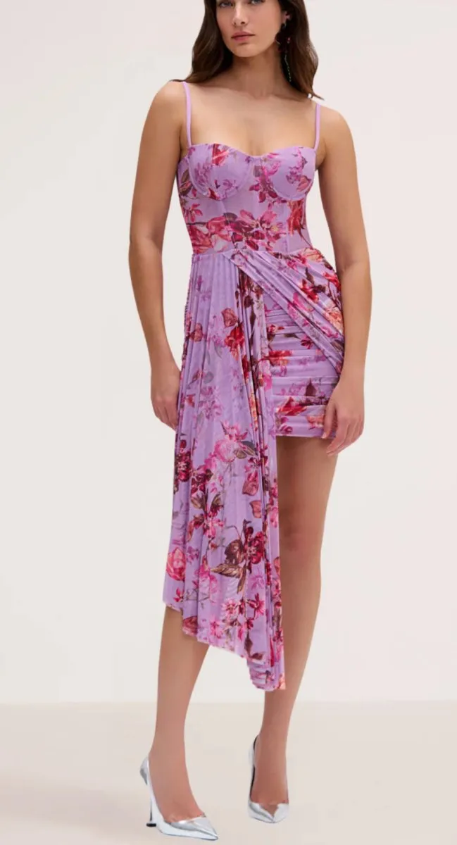 PatBO - Floral Haze Bustier Mini Dress