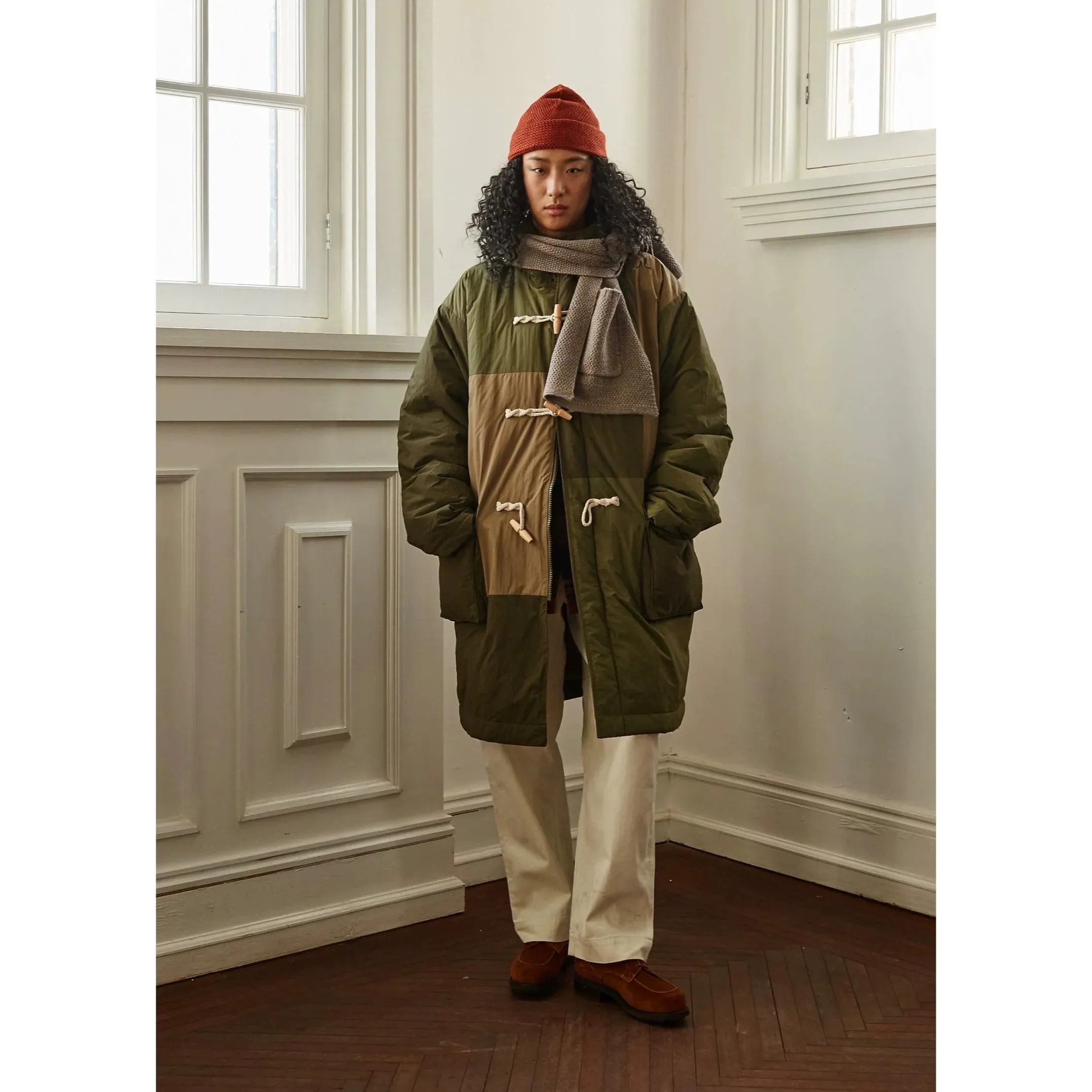 Patchwork Duffle Coat