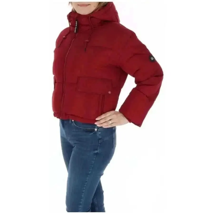 Pepe Jeans Women's Bordeaux Hooded Jacket