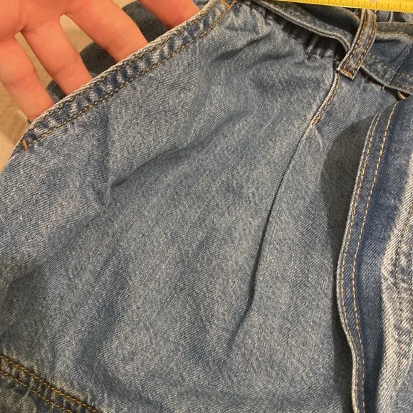 PILCRO ANTROPOLOGIE   PAPERBAG  DENIM BELTED SHORTS . Size M