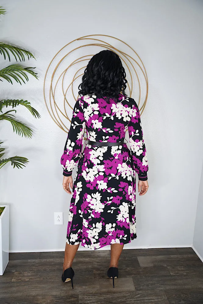 Pink floral dress