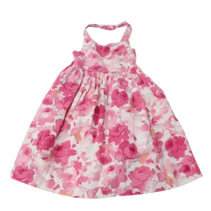Pink Floral Halter Dress