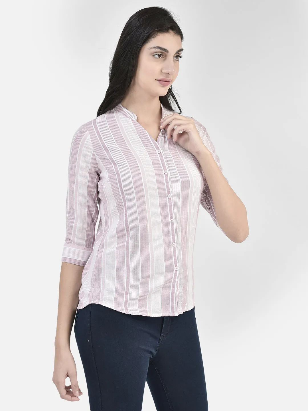 Pink Striped Shirt