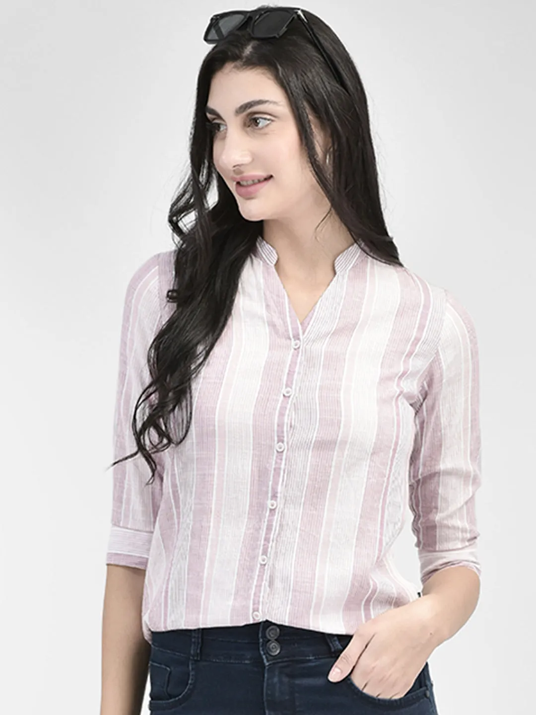 Pink Striped Shirt