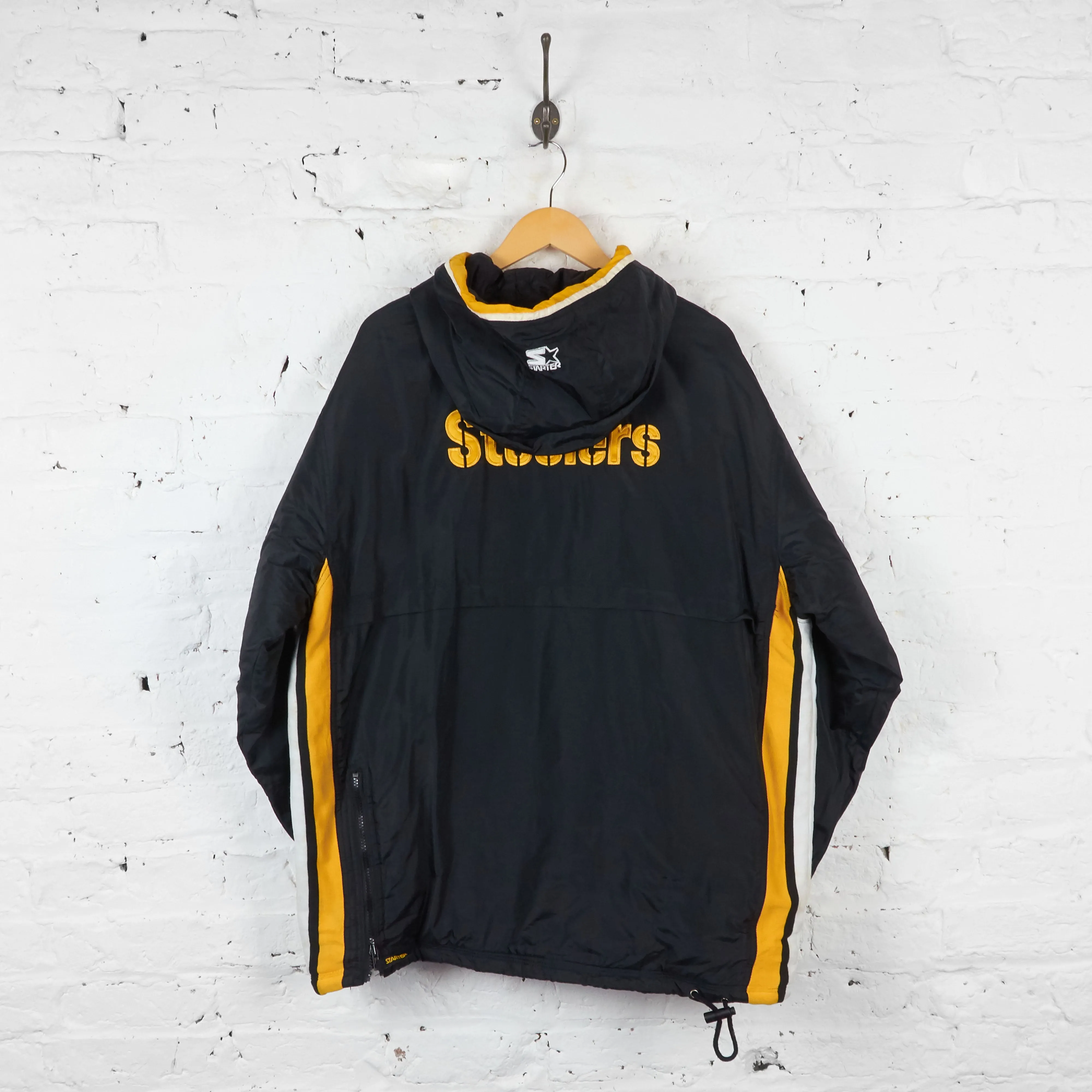 Pittsburgh Steelers Hooded Starter Jacket - Black - L