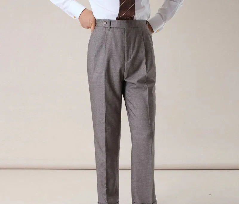 Pleated High-Waisted Trousers