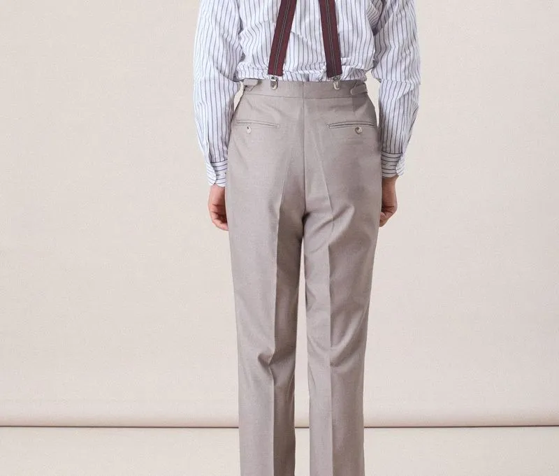 Pleated High-Waisted Trousers