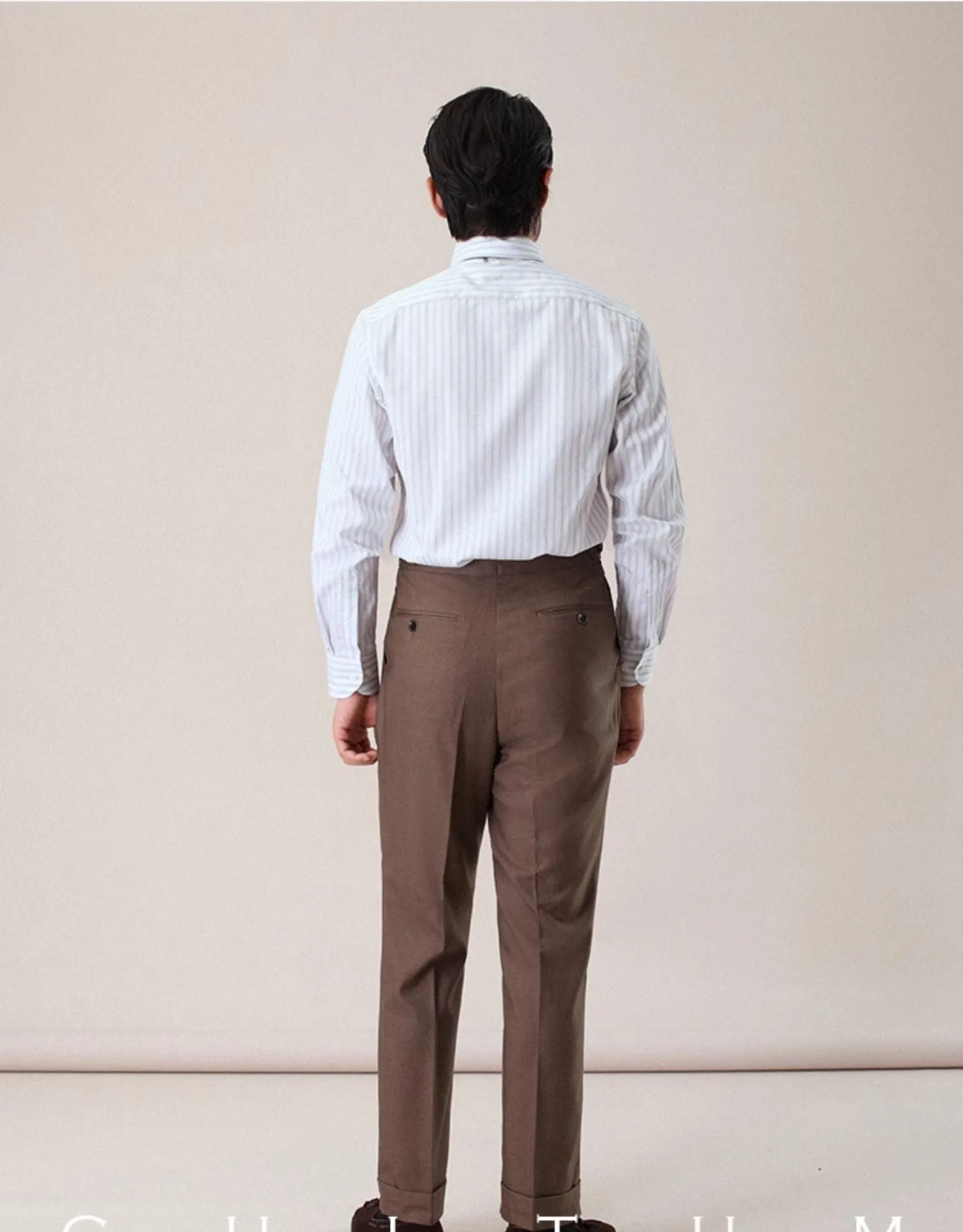 Pleated High-Waisted Trousers