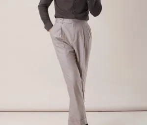 Pleated High-Waisted Trousers